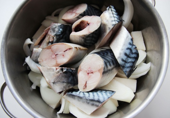Скумбрия, маринованная с луком Скумбрия, маринованная с луком