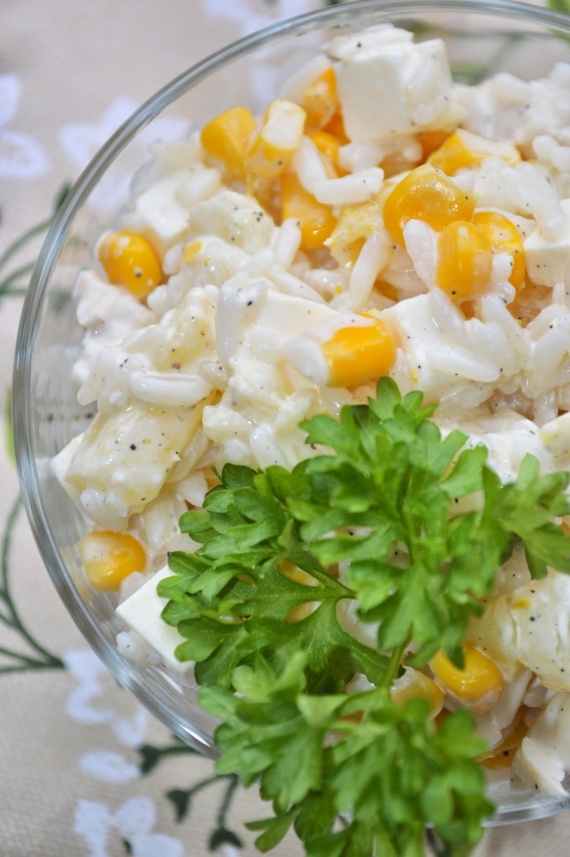 Салат с рисом и ананасами Салат с рисом и ананасами