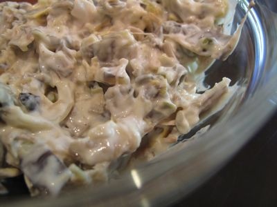 Салат с сердцем и маринованным луком Салат с сердцем и маринованным луком