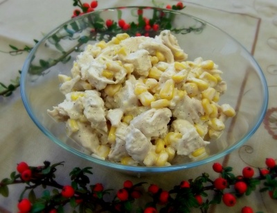 Салат с блинами и курицей Салат с блинами и курицей
