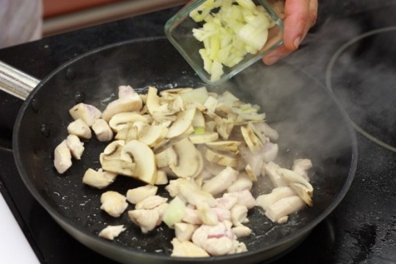 Блинчики с курицей и грибами Блинчики с курицей и грибами