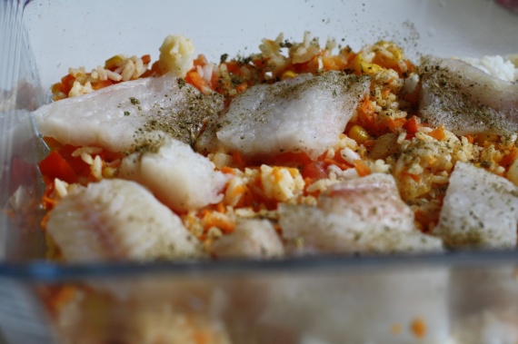 Рыбная запеканка с рисом Рыбная запеканка с рисом