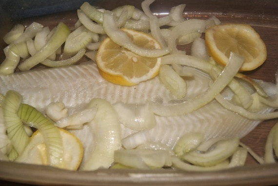 Филе пангасиуса с овощами Филе пангасиуса с овощами