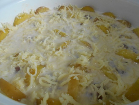 Запеканка с мясными шариками Запеканка с мясными шариками