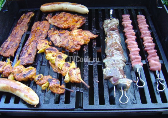 Шашлык из куриных сердечек Шашлык из куриных сердечек