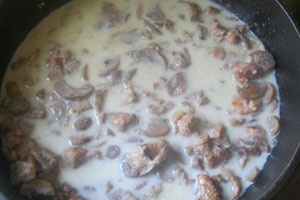 Спагетти с курицей и грибами Спагетти с курицей и грибами