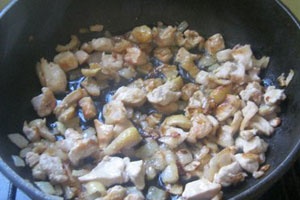 Спагетти с курицей и грибами Спагетти с курицей и грибами