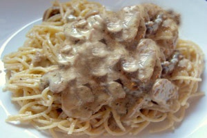 Спагетти с курицей и грибами Спагетти с курицей и грибами