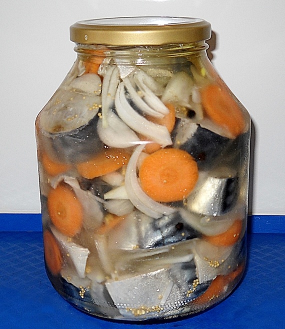 Маринованная скумбрия в банке Маринованная скумбрия в банке