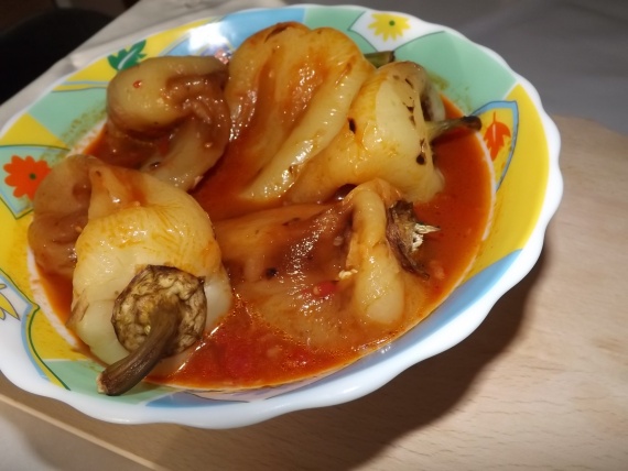 Запеченные перцы с соусом Запеченные перцы с соусом