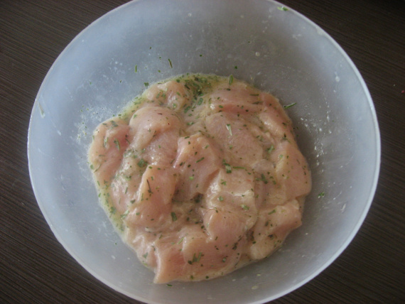 Шашлык из курицы и шампиньонов Шашлык из курицы и шампиньонов