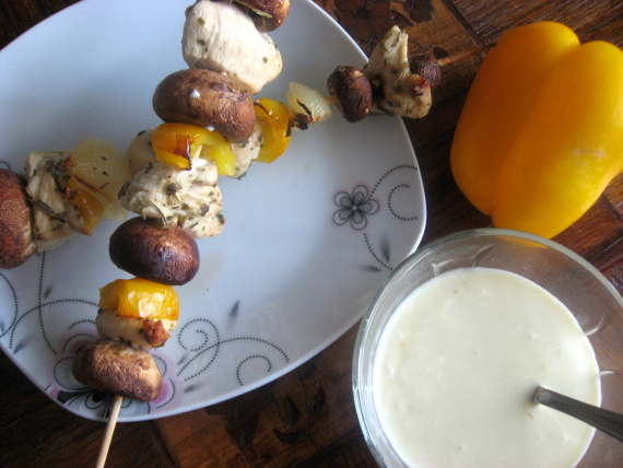 Шашлык из курицы и шампиньонов Шашлык из курицы и шампиньонов