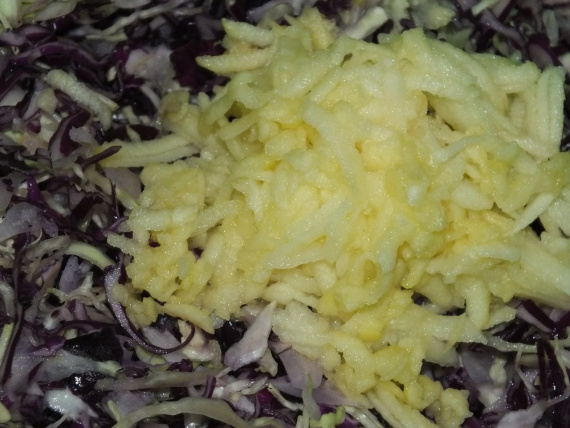 Салат из краснокочанной и белокочанной капусты Салат из краснокочанной и белокочанной капусты