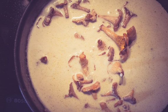 Курица с лисичками в сливочном соусе Курица с лисичками в сливочном соусе