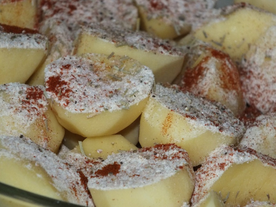 Румяный картофель в духовке Румяный картофель в духовке