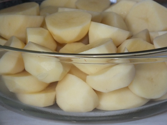 Румяный картофель в духовке Румяный картофель в духовке
