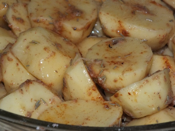 Румяный картофель в духовке Румяный картофель в духовке