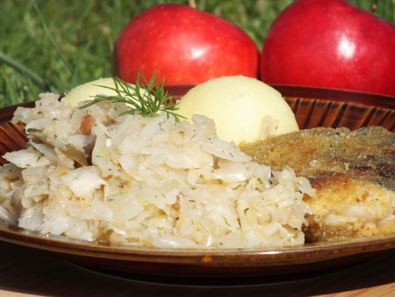 Капуста, тушеная с яблоками Капуста, тушеная с яблоками