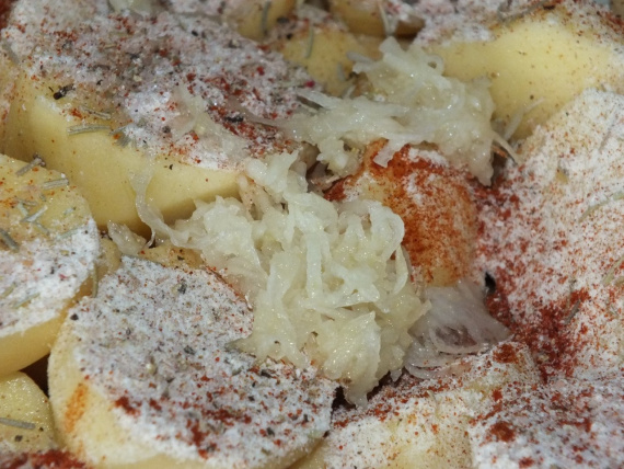 Румяный картофель в духовке Румяный картофель в духовке