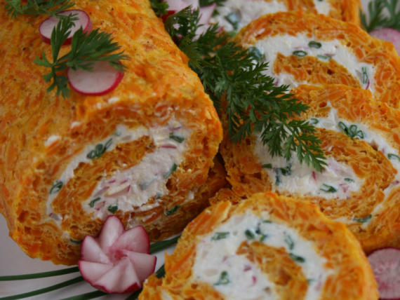Морковный рулет Морковный рулет