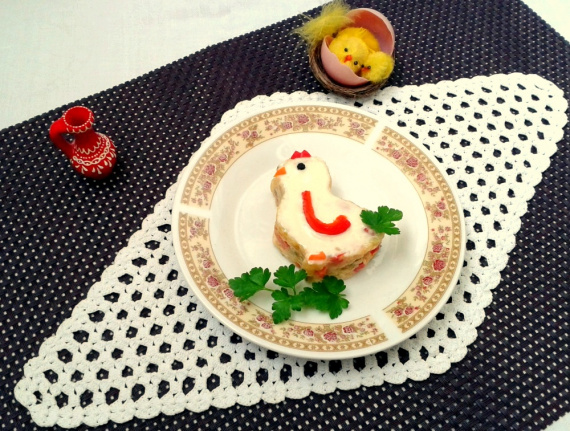 Куриный салат с овощами Куриный салат с овощами