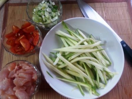 Курица с кабачками и помидорами Курица с кабачками и помидорами