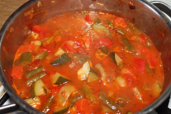 Овощное рагу со стручковой фасолью Овощное рагу со стручковой фасолью