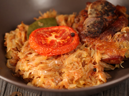 Капуста с мясом и помидором Капуста с мясом и помидором