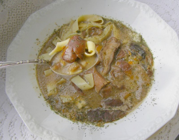 Грибной суп с макаронами Грибной суп с макаронами
