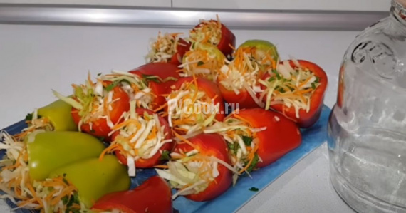 Перец, фаршированный овощами на зиму Перец, фаршированный овощами на зиму