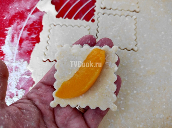 Печенье с персиками Печенье с персиками