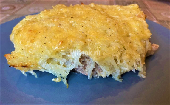 Свинина под картофельной шубкой Свинина под картофельной шубкой