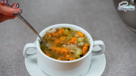 Постный грибной суп с гречкой и картофелем Постный грибной суп с гречкой и картофелем