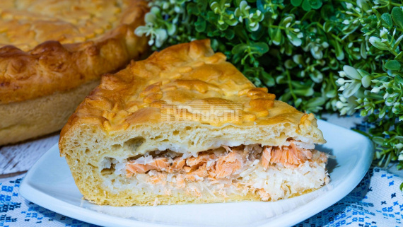 Сибирский рыбный пирог с рисом Сибирский рыбный пирог с рисом