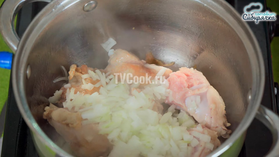 Летний овощной суп с курицей Летний овощной суп с курицей