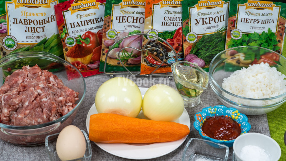 Мясные фрикадельки с рисом в пикантном соусе Мясные фрикадельки с рисом в пикантном соусе