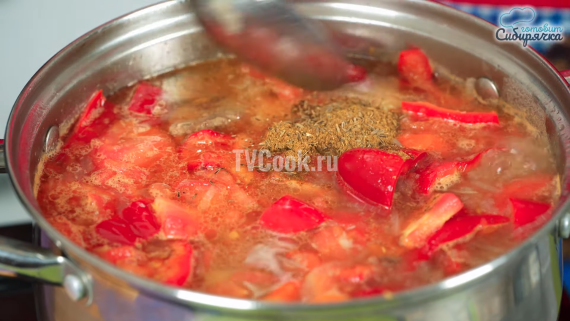 Суп-шурпа из баранины с овощами и специями Суп-шурпа из баранины с овощами и специями
