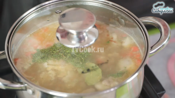 Диетический суп с курицей и вемишелью Диетический суп с курицей и вемишелью