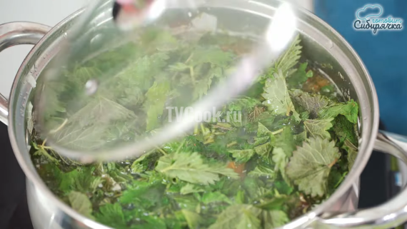 Куриный суп с крапивой и овощами Куриный суп с крапивой и овощами