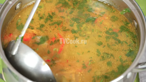 Овощной суп с мясными фрикадельками и фасолью Овощной суп с мясными фрикадельками и фасолью