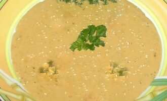 Печёночный суп-пюре с куриной печенью и морковью