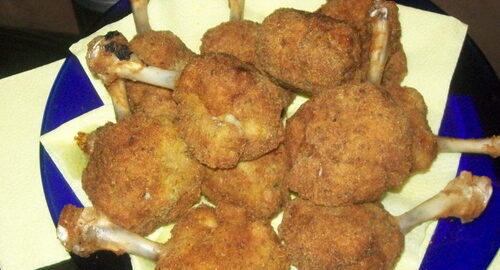 Фаршированные куриные крылышки с хрустящей панировкой