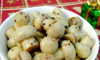 Маринованные шампиньоны быстрого приготовления — пикантная закуска