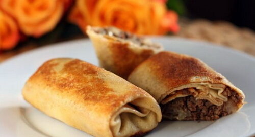 Блины с мясом
