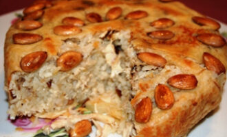 Откидной плов с курицей