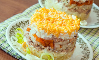 Салат мимоза с рисом