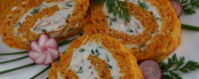 Морковный рулет