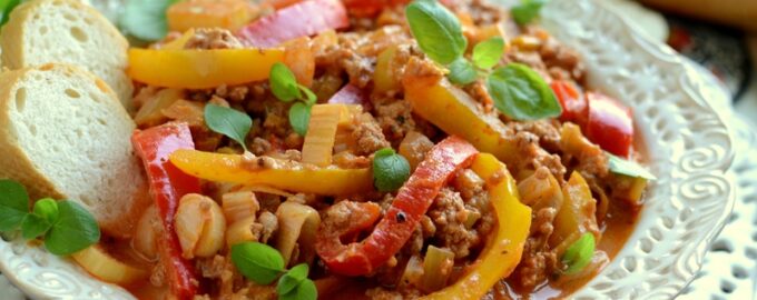 Фарш с овощами