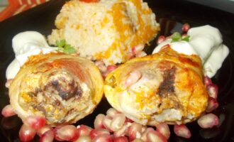 Курица с рисом и морковью