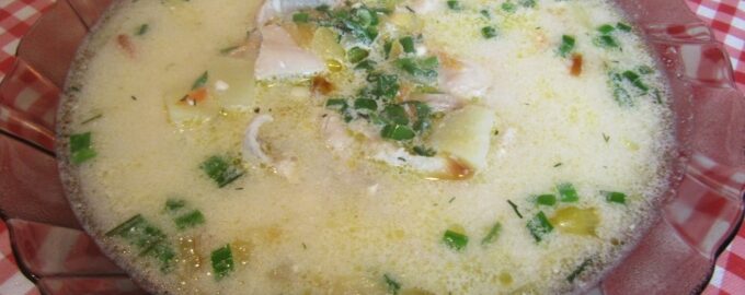 Сырный суп с курицей
